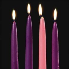 Advent Candles 4Pc Set - 10 Inch