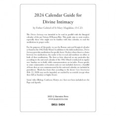 2024 Calendar Guide for Divine Intimacy