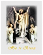 He is Risen (with Angels) Easter Card (Pack of 12)