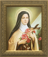 St. Therese of Lisieux - Gold Framed Art