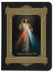 Catholic Bible with Divine Mercy Cover - Black RSVCE (Compact, Zipper, Leather Bonding)