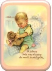 Pink Frame Baby is God's Way Plaque