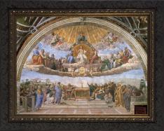Disputation of the Holy Eucharist - Ornate Dark Framed Canvas