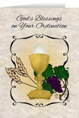 Chalice and Host Ordination Greeting Card (6 Pack)