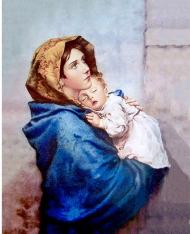 Madonna of the Streets painting by Roberto Ferruzzi (1897) - Canvas Print - 16" x 20" - The Madonnin