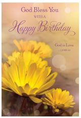 "God Bless You" Birthday Card: Pack of 6 or 12