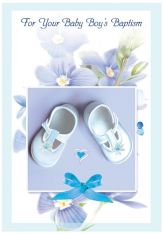 For Your Baby Boy's Baptism - Boy Baptism Card - Pack of 6 or 12