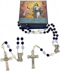St. Joseph Terror of Demons Rosary (Bohemian Glass and Mother of Pearl)