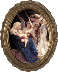 Song of the Angels - Oval Framed Canvas
