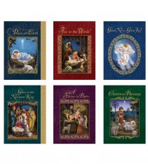 God's Gift of Love Christmas Cards with Envelope (6 Asst) - 24 cards/bx