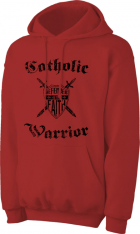 Catholic Warrior Defender of the Faith Hoodie (Red or Blue)