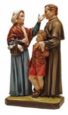 12" Don Bosco and his mother Statue