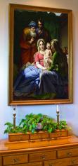 Church-Sized Holy Family with Grandparents Joachim and Anne Framed Canvas (38 x 48")