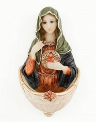6.75" Florentine - Immaculate Heart Of Mary Water Font