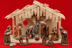 Old World Nativity with Stable (11 pc. 5 in.)
