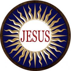 Jesus Emblem Outdoor Wood Plaque