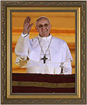 Pope Francis Giving Blessing Framed Image