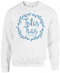 Totus Tuus White Crewneck Sweatshirt