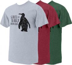 Save the Baby Humans Penguin Vintage Style Pro-Life T-Shirt