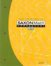 Saxon Math 65 Homeschool Tests and Worksheets 3rd edition