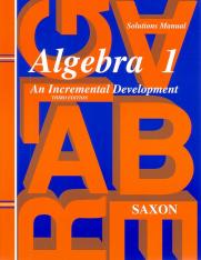 Saxon Algebra 1 Solutions Manual 3rd edition