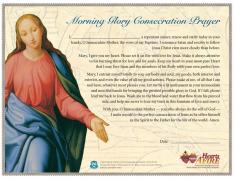 Morning Glory Consecration Certificate