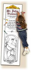 Catholic Coloring Posters Deluxe St. John Vianney