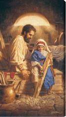 St. Joseph and the Child Jesus 10" x 18" Canvas Print