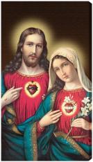 Two Hearts Jesus & Mary 10" x 18" Canvas Print