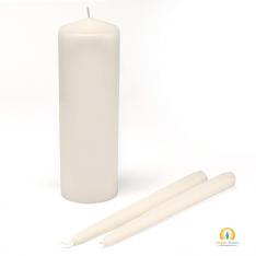 Basic Unity Candle and Taper Set - Ivory