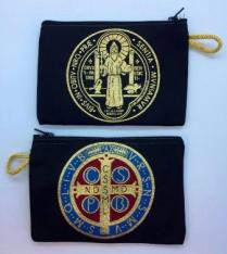 Medium Rosary Pouch - St. Benedict Medal (4" x 6")