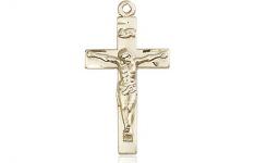 14kt Gold Crucifix Medal