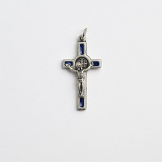 St Benedict Cross 1.5" Blue