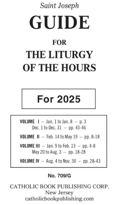 Liturgy of the Hours Guide for 2025 (Large Type)