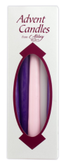Advent Candles 4Pc Set - 10 Inch
