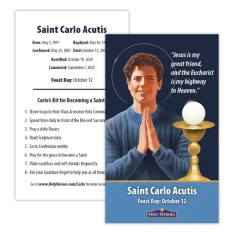 Saint Carlo Acutis Prayer Card (5-pack)