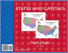 States & Capitals Desk Charts: Grades 3-6