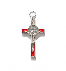 St.Benedict crucifix 2" red