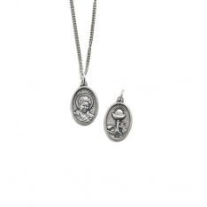 Carlo Acutis Oxidized Medal 2" Chain
