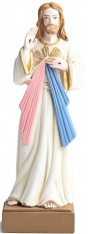 Colored Resin 8'' Divine Mercy Statue