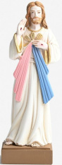 Colored Resin 8'' Divine Mercy Statue