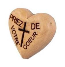 Engraved Wooden Heart FR