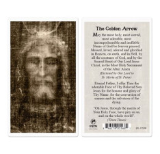 LAMINATED HOLY CARD - HOLY FACE (GOLDEN ARROW PRAYER)