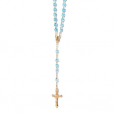 March Birthstone Crystal Rosary (Aquamarine)