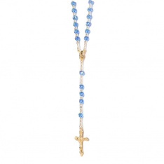 September Birthstone Crystal Rosary (Sapphire)