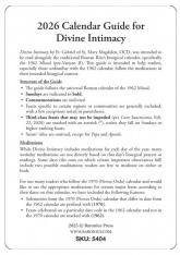 2026 Calendar Guide for Divine Intimacy
