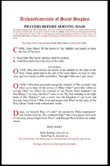 St. Stephen's Guild Prayers Card