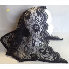 Black Floral Lace Mantilla