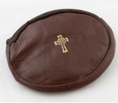9502 Oval Real Leather Rosary Case