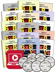 Algebra Modules A-C Complete Set with DVDs and Books (Grades 7-12)